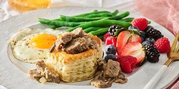 Creamy Beef Vol Au Vents